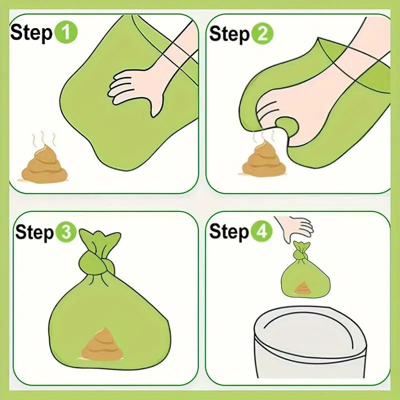 Pet Waste Bags - 480 Pcs Extra Thick Leak-Proof Odor-Blocking Poop Bags for Dogs Cats Camouflage Design 12 Rolls 30 Bags per Roll Stainless Steel Dispenser Included