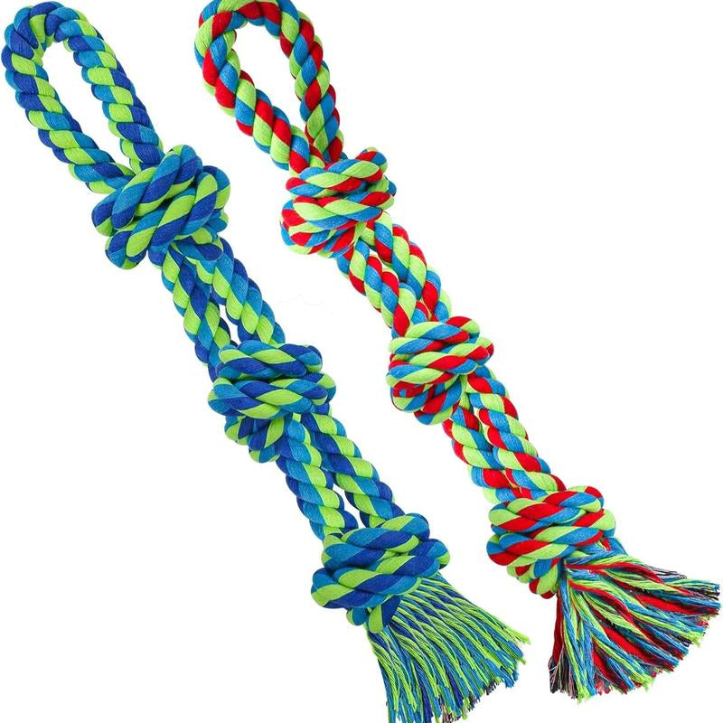 UPSKY Christmas Dog Rope Toys ,Dental Cleaning Chew Toys, Dog Tug Toy for Boredom, Dog Rope Toys for Medium Large Pet