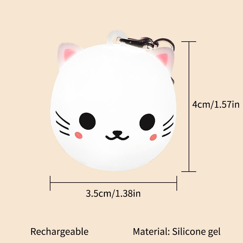 Rechargeable Exquisite and Compact Cute Pet Backpack Tote Bag Backpack Luminous Pendant, Camping Tent with Sleep Hanging Lamp Holiday Gift Kitten Silicone Decompression Pat Small Night Light