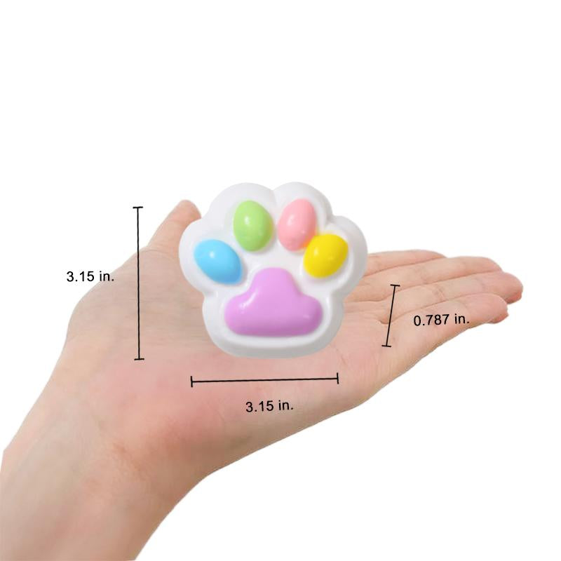 FUFUSQUISHY Cat Paw Squishy - Multi-Color Soft Kawaii Stress Relief Squishy for Anxiety, Cute Gift for Squishy Collectors
