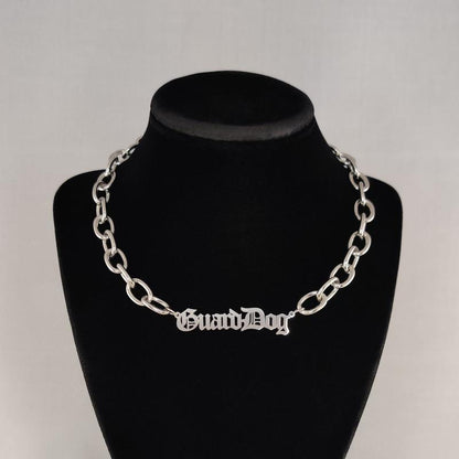 Pet Name Chain Choker- Stainless Steel, Chunky, Bold, Durable - Altcultures