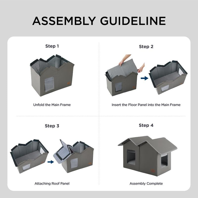 Bedsure Clawsable Indoor Outdoor Cat House - Cozy Insulated Waterproof Shelter with Raised Base, Stray Cat Shelter, Winter Warm Pet Hideout, Tiktokshopblackfriday Choice, for Feral Barn Cats and Kittens