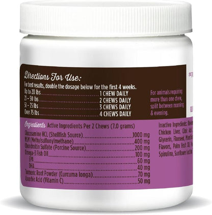 Dr. Joseph'S Vetpro Complete Dog Hip and Joint Supplement, 60 Count, Chicken Flavored Pain and Inflammation Relief Chews with Glucosamine, Chondroitin, MSM, Turmeric, Vitamin C, Omega 3