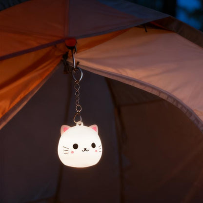 Rechargeable Exquisite and Compact Cute Pet Backpack Tote Bag Backpack Luminous Pendant, Camping Tent with Sleep Hanging Lamp Holiday Gift Kitten Silicone Decompression Pat Small Night Light