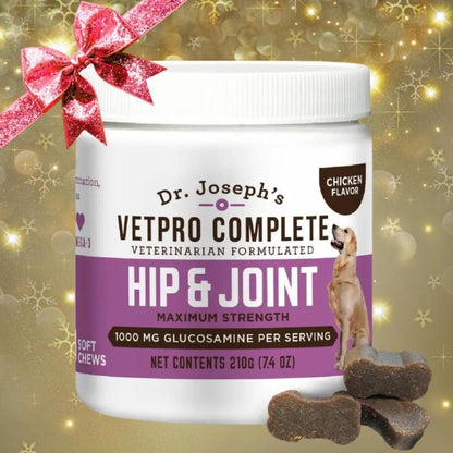 Dr. Joseph'S Vetpro Complete Dog Hip and Joint Supplement, 60 Count, Chicken Flavored Pain and Inflammation Relief Chews with Glucosamine, Chondroitin, MSM, Turmeric, Vitamin C, Omega 3