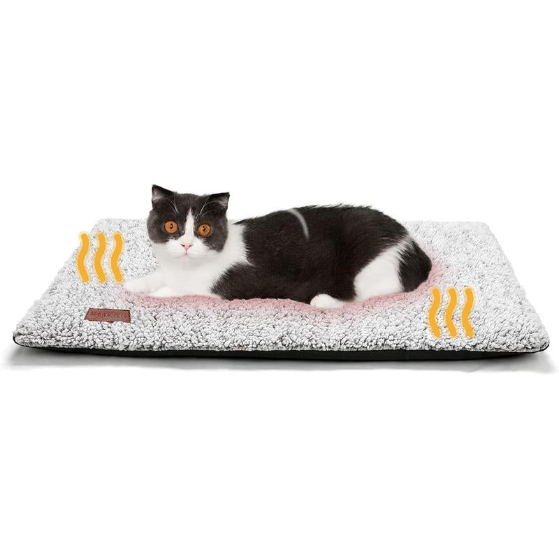 [Black Friday]Self-Heating Cat Bed, Self-Heating Cat and Dog Mat, Super Warm Pet Mat Suitable for Indoor and Outdoor Pets, with Removable Cover, Non-Slip Bottom, Washable, Non-Electric