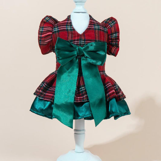 2025 New Pet Christmas Dress, Autumn and Winter Dog Clothes, Cat Skirt Pet Clothing