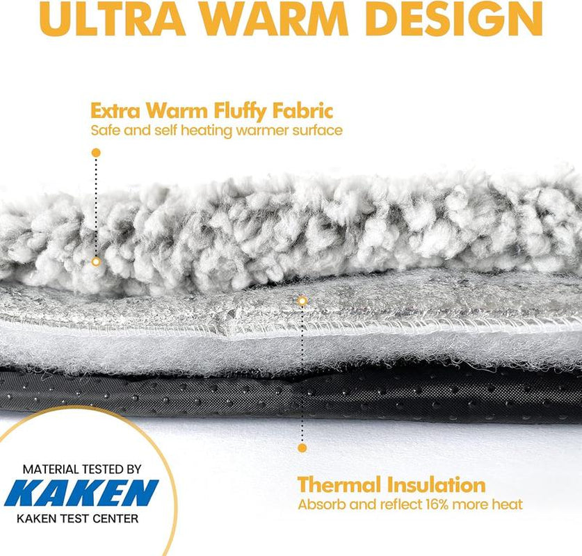 [Black Friday]Self-Heating Cat Bed, Self-Heating Cat and Dog Mat, Super Warm Pet Mat Suitable for Indoor and Outdoor Pets, with Removable Cover, Non-Slip Bottom, Washable, Non-Electric