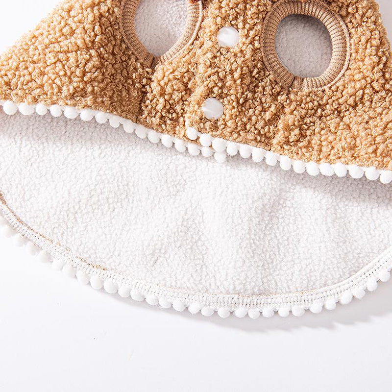 [Hipipet] Christmas Dog Cape for Large Breeds! Warm Winter Wear for Golden Retrievers/Samoyeds/Border Collies - Perfect Festive Outfit for Holiday Photos