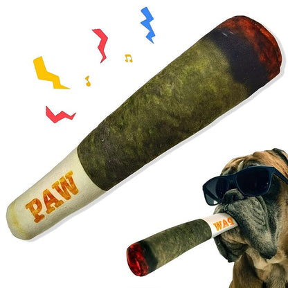 Parody Joint Dog Chew Toy with Squeaker - Funny Pet Toys for Small, Medium, and Large Dogs.