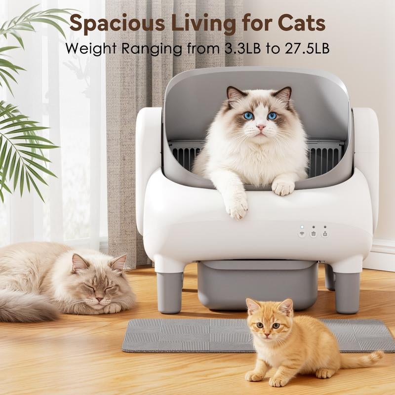 FUMOI Smart Self-Cleaning Litter Box for Multiple Cats | APP Control, Safety Sensors & Odor-Lock Design, 10.5L Bin, Cat Litterbox #Tiktokshopblackfriday