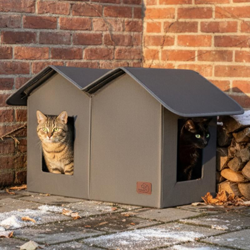 Bedsure Clawsable Indoor Outdoor Cat House - Cozy Insulated Waterproof Shelter with Raised Base, Stray Cat Shelter, Winter Warm Pet Hideout, Tiktokshopblackfriday Choice, for Feral Barn Cats and Kittens