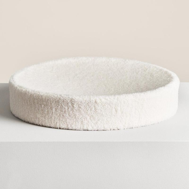 Kip Cat Bed - Faux Shearling Bed, Nest-Like Comfort, Anti-Slip Bottom, Cute Cat Bed