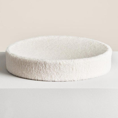 Kip Cat Bed - Faux Shearling Bed, Nest-Like Comfort, Anti-Slip Bottom, Cute Cat Bed