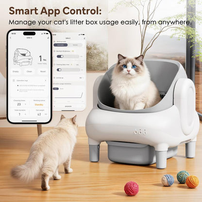 FUMOI Smart Self-Cleaning Litter Box for Multiple Cats | APP Control, Safety Sensors & Odor-Lock Design, 10.5L Bin, Cat Litterbox #Tiktokshopblackfriday