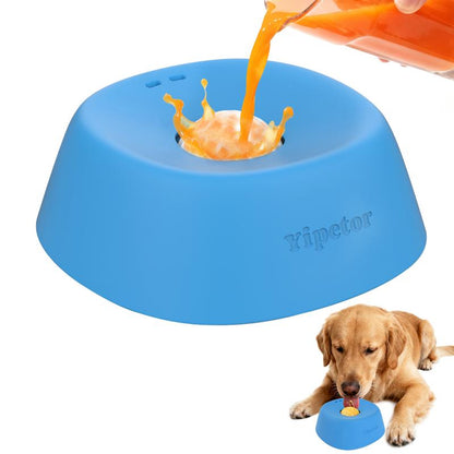 Yipetor Slow Feeder Dog Bowls for Liquid Treat, [Built-In Rolling Ball] No Spill Bone Broth Dog Licking Bowl, Multi-Purpose Puppy Yogurt Feeder Bowl for All Breeds Dietary Supplement/Post-Op Nutrition