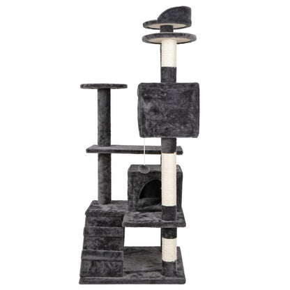 NOVA 53-Inch Cat Tree Cat Tower Condo W/Scratching Posts, Kitten Play House Dark Gray