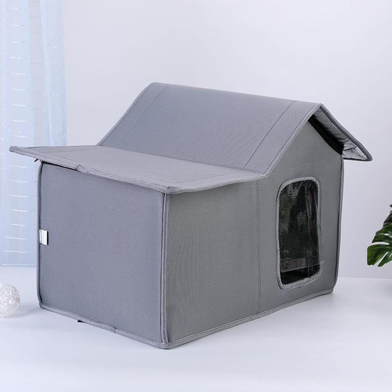 Multi-Functional Outdoor Cat House: Portable, Heat Preservation, Waterproof, Easy to Clean, Suitable for Multiple Cats, Winter Weatherproof Cat House, Winter Cat House, Warm Home for Stray Cats and Outdoor Cats
