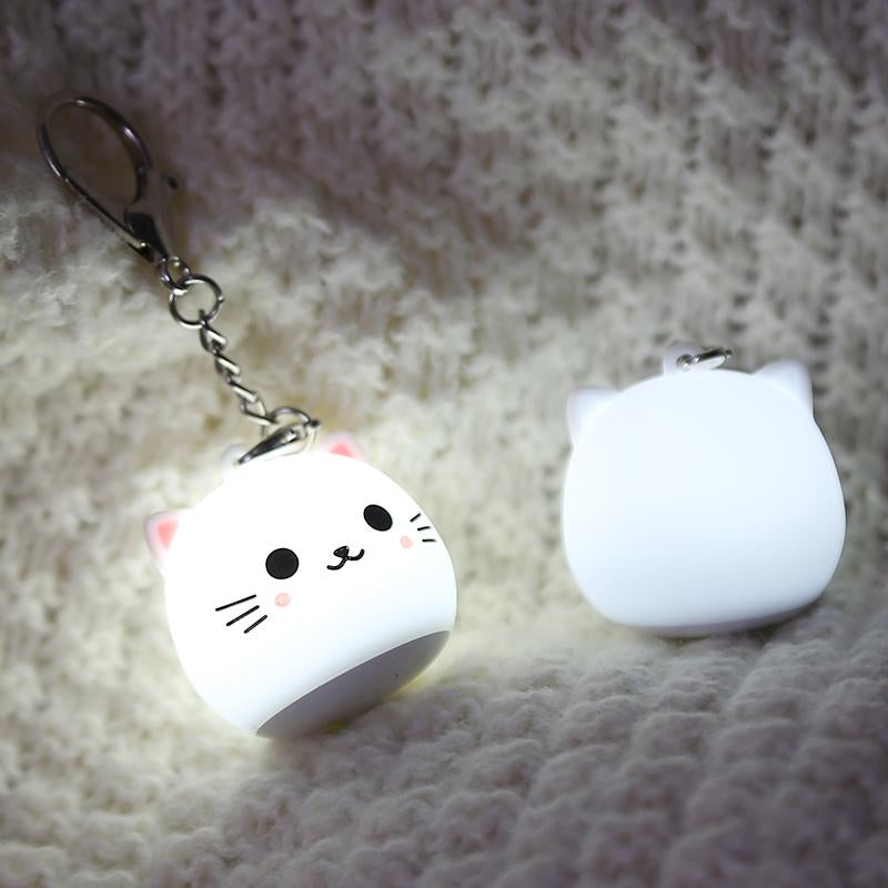Rechargeable Exquisite and Compact Cute Pet Backpack Tote Bag Backpack Luminous Pendant, Camping Tent with Sleep Hanging Lamp Holiday Gift Kitten Silicone Decompression Pat Small Night Light