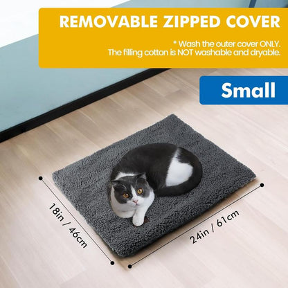 [Black Friday]Self-Heating Cat Bed, Self-Heating Cat and Dog Mat, Super Warm Pet Mat Suitable for Indoor and Outdoor Pets, with Removable Cover, Non-Slip Bottom, Washable, Non-Electric