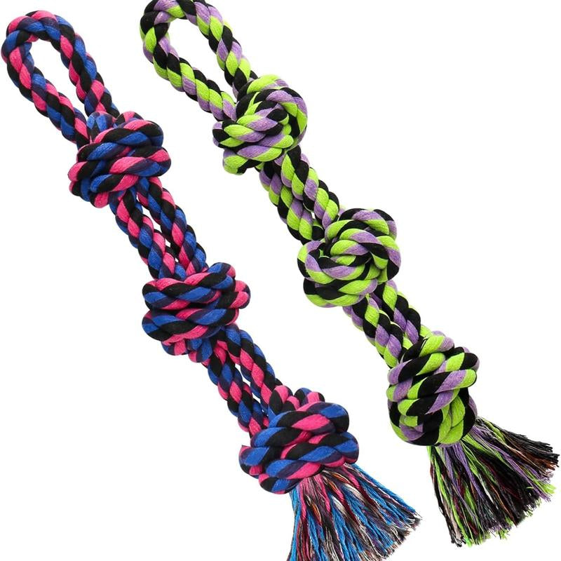 UPSKY Christmas Dog Rope Toys ,Dental Cleaning Chew Toys, Dog Tug Toy for Boredom, Dog Rope Toys for Medium Large Pet