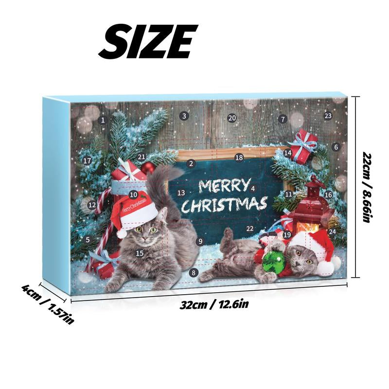 Teasing Cat Toys Advent Calendar 2025 24 Days Christmas Countdown Calendars Includes 24 Toys Interactive Ornaments Toys for Cat Lovers Xmas Gifts