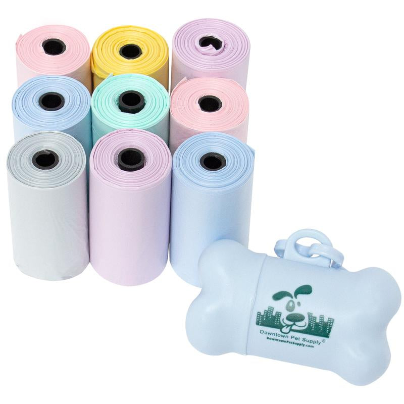 Pastel Dog Poop Bags with Dispenser - Lavender Scent or Unscented