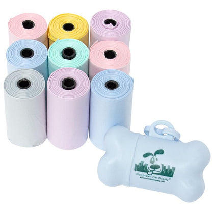 Pastel Dog Poop Bags with Dispenser - Lavender Scent or Unscented