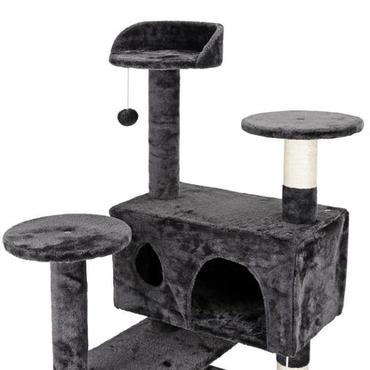 NOVA 53-Inch Cat Tree Cat Tower Condo W/Scratching Posts, Kitten Play House Dark Gray