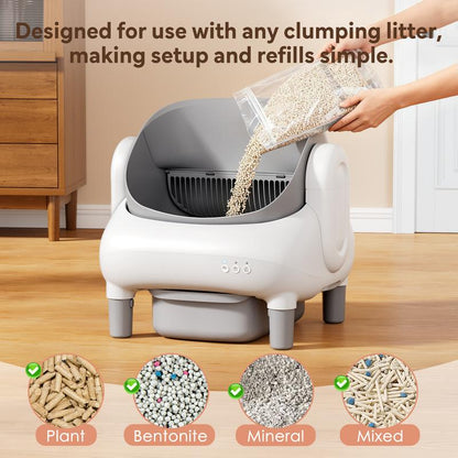 FUMOI Smart Self-Cleaning Litter Box for Multiple Cats | APP Control, Safety Sensors & Odor-Lock Design, 10.5L Bin, Cat Litterbox #Tiktokshopblackfriday