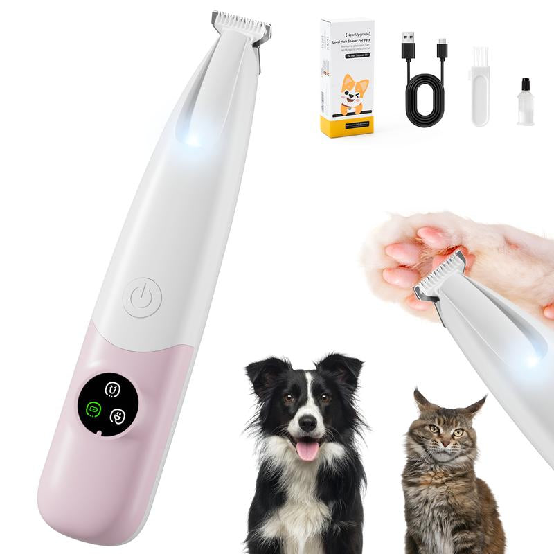 Popular Items Rechargeable Pet Hair Trimmer Kit, Pet Paw Trimmer, Cordless Quiet Dog Trimmer for Grooming with LED Light, Small Dog Grooming Clippers for Dogs & Cats, Pet Grooming Tool,Waterproof, Low Noise Pet Shaver