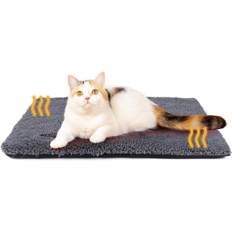 [Black Friday]Self-Heating Cat Bed, Self-Heating Cat and Dog Mat, Super Warm Pet Mat Suitable for Indoor and Outdoor Pets, with Removable Cover, Non-Slip Bottom, Washable, Non-Electric