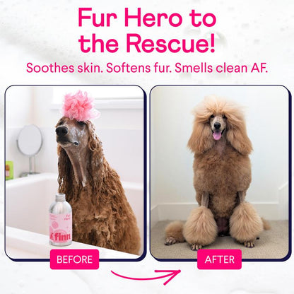 FINN Fur Hero Vet-Formulated Shampoo for Dogs with Aloe Vitamin E & Coconut Cleansers Natural Chamomile Scent Softens Shine First Use