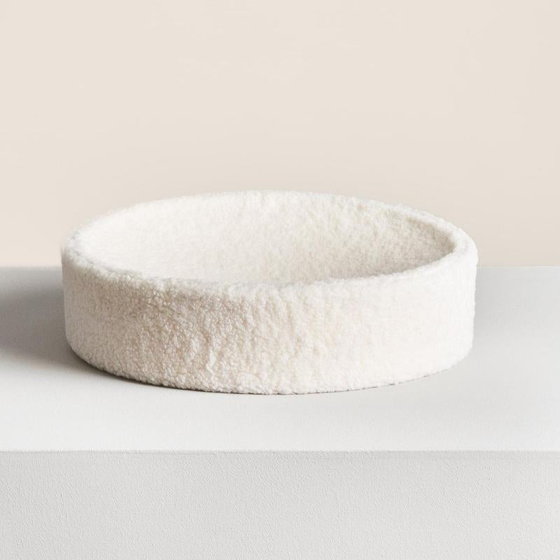 Kip Cat Bed - Faux Shearling Bed, Nest-Like Comfort, Anti-Slip Bottom, Cute Cat Bed