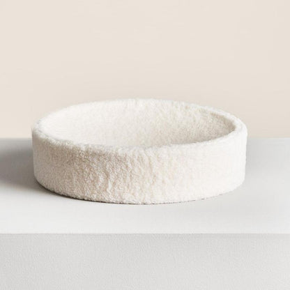 Kip Cat Bed - Faux Shearling Bed, Nest-Like Comfort, Anti-Slip Bottom, Cute Cat Bed