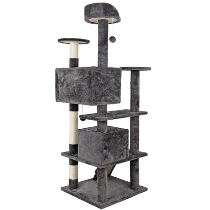 NOVA 53-Inch Cat Tree Cat Tower Condo W/Scratching Posts, Kitten Play House Dark Gray