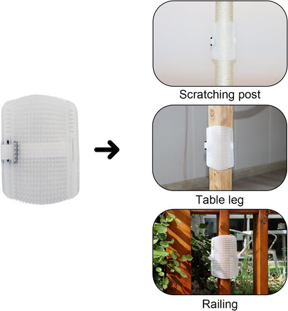 32" Tall Cat Scratching Post Sisal Rope Scratch Posts with Hanging Ball and Self-Massage Brush Vertical Scratcher for Indoor Cats and Kittens(Beige 32Inches)