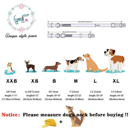 Unique Style Paws Christmas Dog Collar with Bow Tie for Small Medium Large Dogs as Autumn Winter Gifts