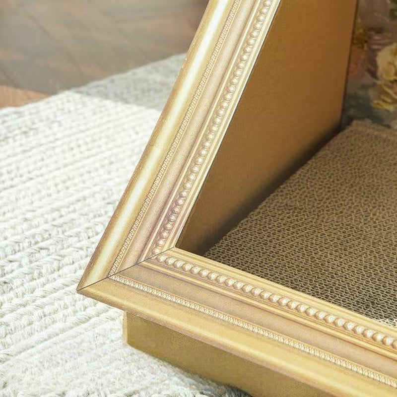 15-In Retro Art Cat Scratcher Multi-Functional Pet Cat Scratch Board, Scratch-Resistant and Wear-Resistant, Can Lie and Play,Oil Painting Scenic Design