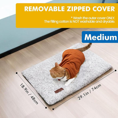 [Black Friday]Self-Heating Cat Bed, Self-Heating Cat and Dog Mat, Super Warm Pet Mat Suitable for Indoor and Outdoor Pets, with Removable Cover, Non-Slip Bottom, Washable, Non-Electric