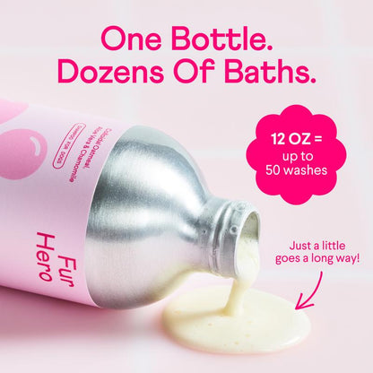 FINN Fur Hero Vet-Formulated Shampoo for Dogs with Aloe Vitamin E & Coconut Cleansers Natural Chamomile Scent Softens Shine First Use