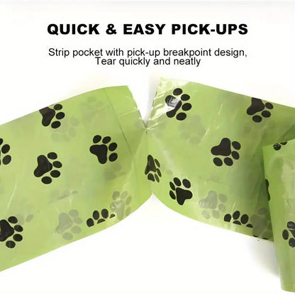 Pet Waste Bags - 480 Pcs Extra Thick Leak-Proof Odor-Blocking Poop Bags for Dogs Cats Camouflage Design 12 Rolls 30 Bags per Roll Stainless Steel Dispenser Included