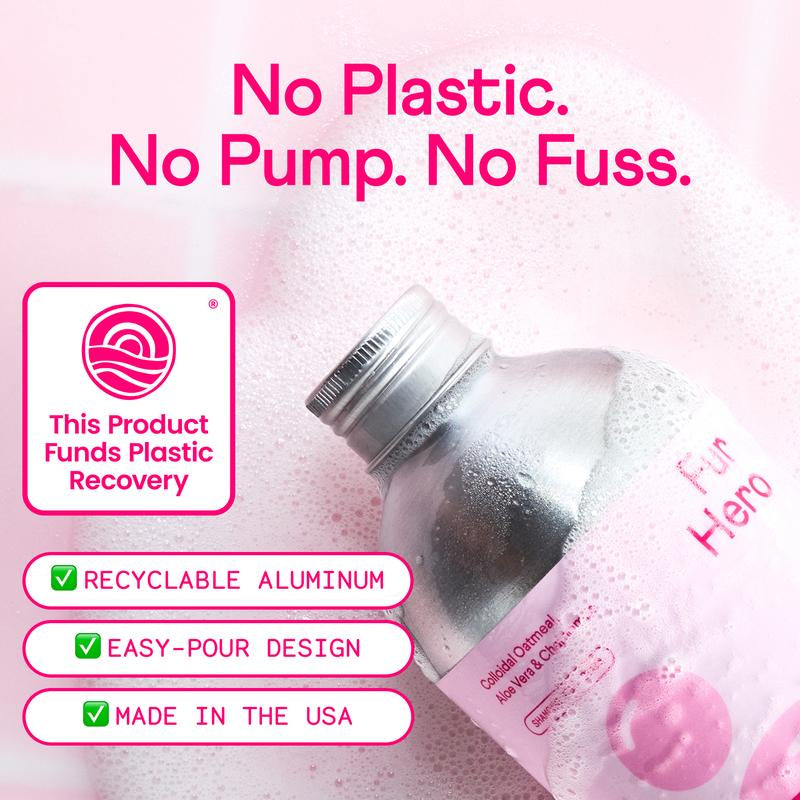 FINN Fur Hero Vet-Formulated Shampoo for Dogs with Aloe Vitamin E & Coconut Cleansers Natural Chamomile Scent Softens Shine First Use