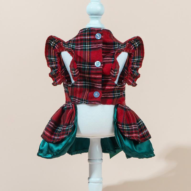 2025 New Pet Christmas Dress, Autumn and Winter Dog Clothes, Cat Skirt Pet Clothing