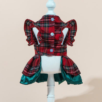 2025 New Pet Christmas Dress, Autumn and Winter Dog Clothes, Cat Skirt Pet Clothing