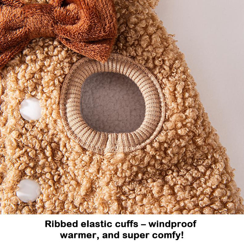 [Hipipet] Christmas Dog Cape for Large Breeds! Warm Winter Wear for Golden Retrievers/Samoyeds/Border Collies - Perfect Festive Outfit for Holiday Photos