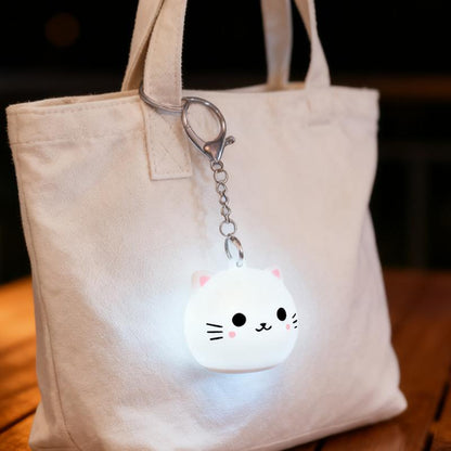 Rechargeable Exquisite and Compact Cute Pet Backpack Tote Bag Backpack Luminous Pendant, Camping Tent with Sleep Hanging Lamp Holiday Gift Kitten Silicone Decompression Pat Small Night Light