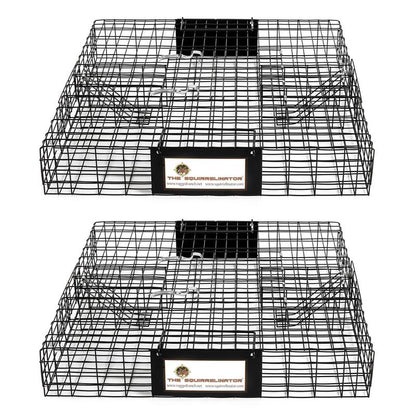 Rugged Ranch SQRTO Squirrelinator Trap Catchmor Live Animal 2 Door Metal Cage 1/2 Pack