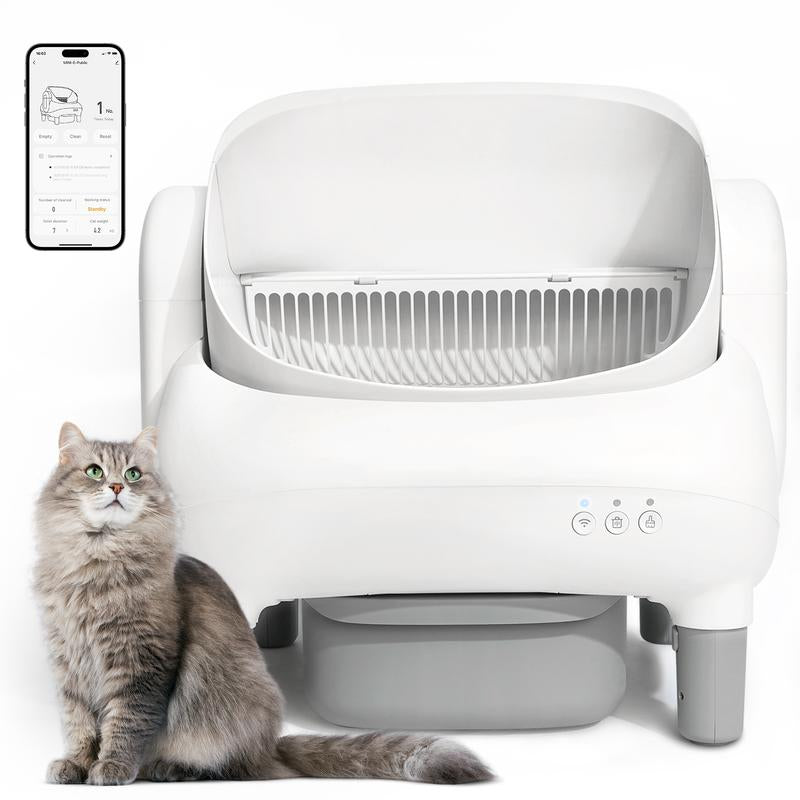 FUMOI Smart Self-Cleaning Litter Box for Multiple Cats | APP Control, Safety Sensors & Odor-Lock Design, 10.5L Bin, Cat Litterbox #Tiktokshopblackfriday