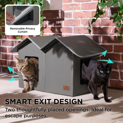 Bedsure Clawsable Indoor Outdoor Cat House - Cozy Insulated Waterproof Shelter with Raised Base, Stray Cat Shelter, Winter Warm Pet Hideout, Tiktokshopblackfriday Choice, for Feral Barn Cats and Kittens